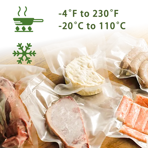 Bonsenkitchen Vacuum Food Sealer Rolls Bags, 2 Packs 8 in x 20 ft, BPA Free, Durable Commercial Customized Size Bags for Storage and Sous Vide Cooking,VB3206