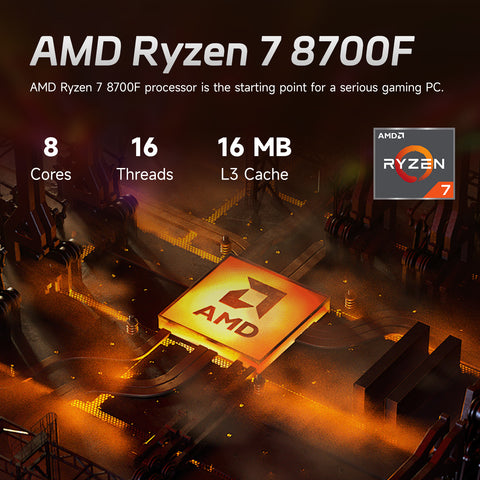 HP Omen 16L Tower Desktop AMD Ryzen 7 32GB RAM NVIDIA GeForce RTX 5060 2TB SSD Storage Windows 11 Pro - Black