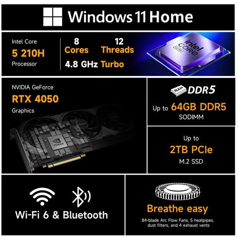 ASUS TUF F16 16" Traditional Laptop Intel Core 5 16GB RAM NVIDIA GeForce RTX 4050 512GB SSD Storage Windows 11 Home 144Hz - Grey