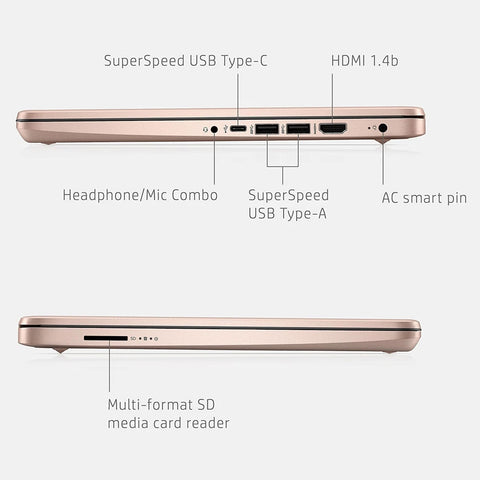 HP Essential 14" Traditional Laptop Intel Celeron 4GB RAM Intel UHD Graphics 64GB eMMC Storage Windows 11 Home 60Hz - Pink