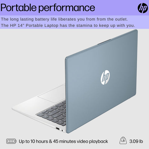 HP Essential 14" Traditional Laptop Intel Core i3 8GB RAM Intel UHD Graphics 256GB SSD Storage Windows 11 Home 60Hz - Blue