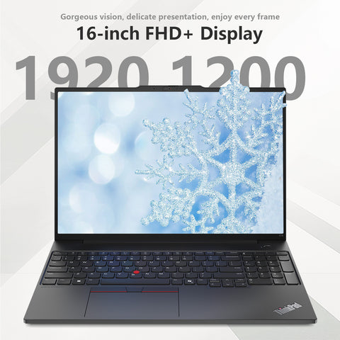 LENOVO ThinkPad E16 16 in Traditional Laptop AMD Ryzen 7 64GB RAM AMD Radeon Graphics 2TB SSD Storage Windows 11 Pro 60Hz - Black