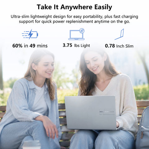 ASUS Vivobook 15 15.6 in Traditional Laptop AMD Ryzen 7 170 32GB RAM AMD Radeon Graphics 1TB SSD Storage Windows 11 Pro 60Hz - Silver