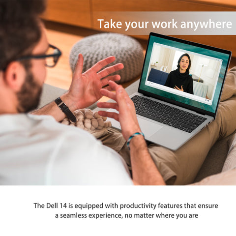 DELL 14 14 inches Traditional Laptop AMD Ryzen AI 5 32GB RAM AMD Radeon Graphics 1TB SSD Storage Windows 11 Home 60Hz - Silver