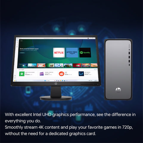 HP OmniDesk Tower Desktop Intel Core i5 8GB RAM Intel UHD Graphics 512GB SSD Storage Windows 11 Home - Silver