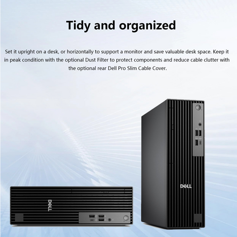 DELL Pro Slim MFF Desktop Intel Core Ultra 5 8GB RAM Intel Graphics 512GB SSD Storage Windows 11 Pro - Black