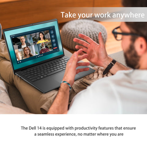 DELL 14 14 inches Traditional Laptop Intel Core 5 32GB RAM Intel Graphics 1TB SSD Storage Windows 11 Pro 60Hz - Black
