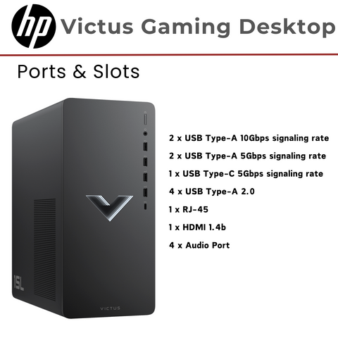 HP Victus Tower Desktop Intel Core i7 16GB RAM NVIDIA GeForce RTX 4060 1TB SSDSSD Storage Windows 11 Home - Black