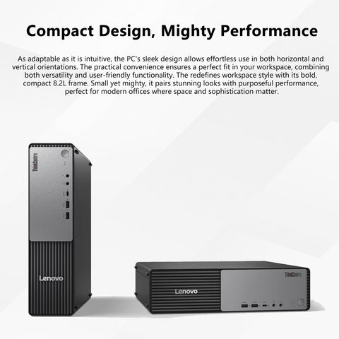 LENOVO ThinkCentre neo Business SFF Desktop, AMD Ryzen 7 250, AMD Radeon Graphics, 32GB DDR5, 1TB SSD, Win11 Pro, Black