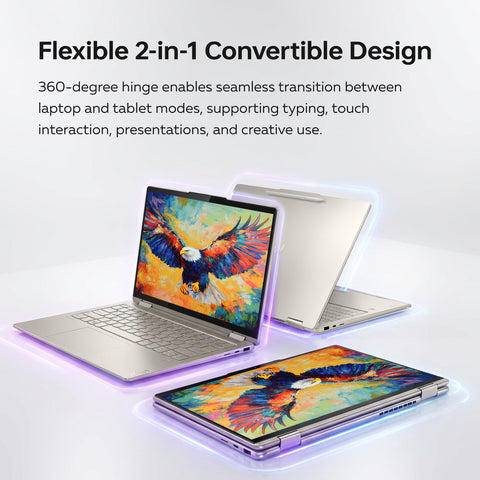 LENOVO Yoga 7 16 inches 2-in-1 Laptop AMD Ryzen AI 7 16GB RAM AMD Radeon Graphics 1TB SSD Storage Windows 11 Pro 60Hz - Silver