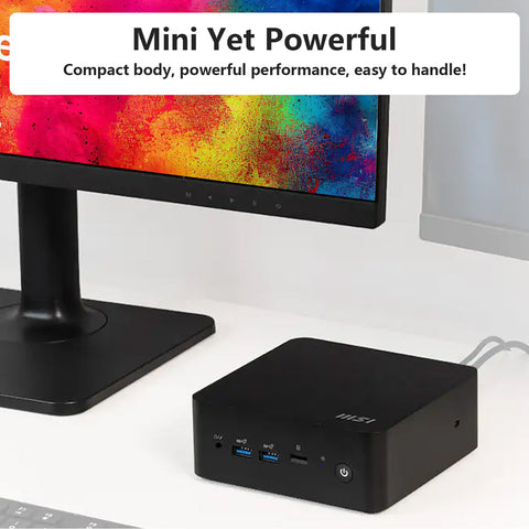 MSI Cubi NUC MFF Desktop Intel Core 5 16GB RAM Intel Graphics 512GB SSD Storage Windows 11 Pro - Black