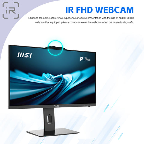 MSI PRO AP242P 23.8 in All-in-One Intel Core i5 16GB RAM Intel UHD Graphics 1TB SSD Storage Windows 11 Pro 100Hz - Black