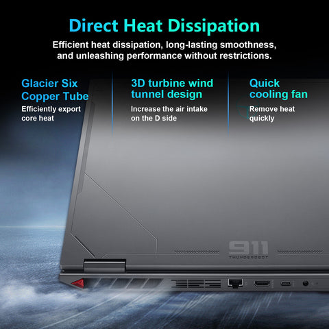 THUNDEROBOT Radiant R16 16 inches Traditional Laptop Intel Core i9 64GB RAM NVIDIA GeForce RTX 5080 4TB SSD Storage Windows 11 Home 300Hz - Black