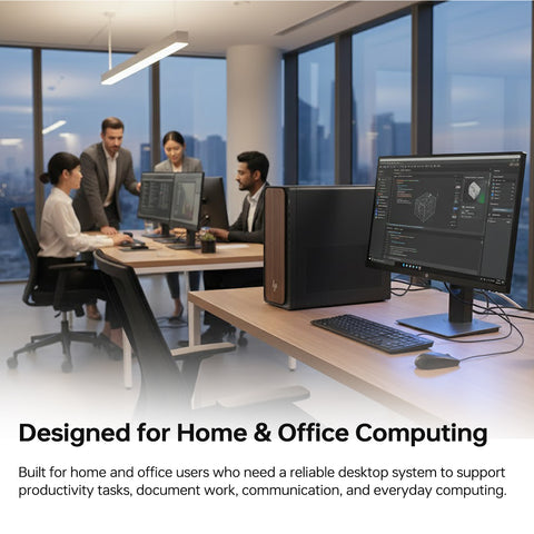 HP OmniDesk Tower Desktop Intel Core Ultra 7 32GB RAM Intel Graphics 1TB SSD Storage Windows 11 Pro - Black