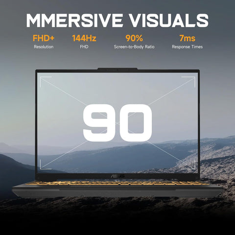 ASUS TUF F16 16" Traditional Laptop Intel Core 5 8GB RAM NVIDIA GeForce RTX 4050 512GB SSD Storage Windows 11 Home 144Hz - Black