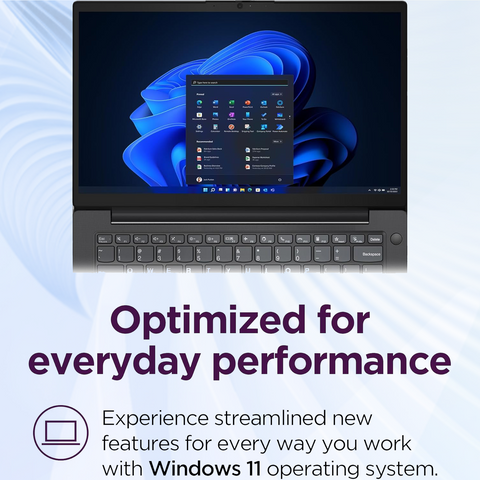 LENOVO V-Series V14 14-in Traditional Laptop Intel Core i7 16GB RAM Intel UHD Graphics 512GB SSD Storage Windows 11 Home 60Hz - Black