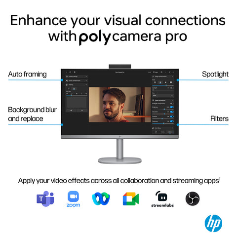 HP OmniStudio X 27" All-in-One Intel Core Ultra 7 32GB RAM Intel Arc Graphics 1TB SSD Storage Windows 11 Home 60Hz - Grey