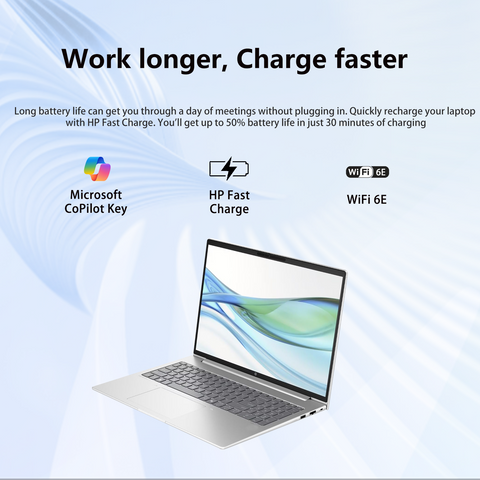 HP ProBook 465 16" Traditional Laptop AMD Ryzen 5 16GB RAM AMD Radeon Graphics 256GB SSD Storage Windows 11 Pro 60Hz - Silver