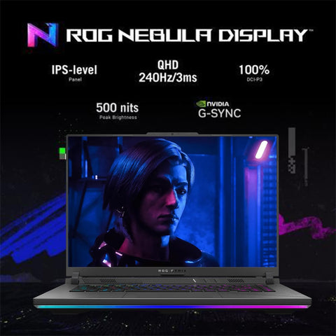 ASUS ROG Strix 16" Traditional Laptop Intel Core i9 16GB RAM NVIDIA GeForce RTX 4060 1TB SSD Storage Windows 11 Home 240Hz - Grey