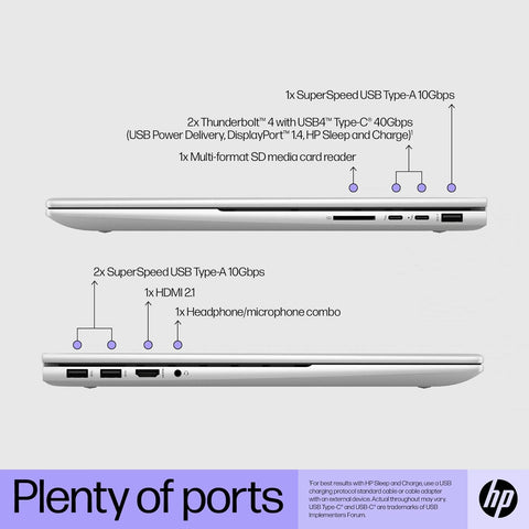 HP Envy Traditional Laptop 17.3" Intel Core i7 12GB RAM Intel Iris Xe Graphics 1TB SSDSSD Storage Windows 11 Home 60Hz - Silver