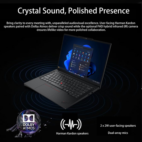 LENOVO ThinkPad E14 14" Traditional Laptop Intel Core 7 32GB RAM Intel Graphics 1TB SSD Storage Windows 11 Pro 60Hz - Black