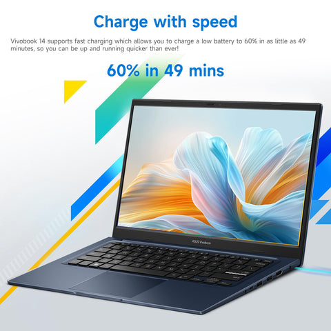 ASUS Vivobook 14X 14" Traditional Laptop Intel Core i5 12GB RAM Intel Iris Graphics 256GB SSD Storage Windows 11 Home 60Hz - Blue