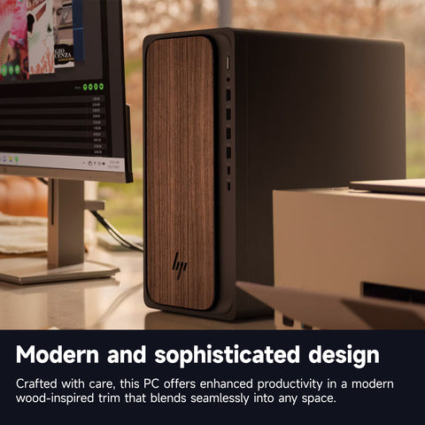 HP OmniDesk Tower Desktop Intel Core Ultra 7 8GB RAM NVIDIA GeForce RTX 5060 512GB SSD Storage Windows 11 Home - Black
