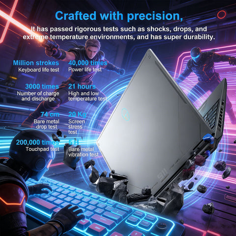 THUNDEROBOT Radiant 16 Gaming Laptop 16 inches QHD+ 2.5K 300Hz Display Intel i7-14650HX NVIDIA RTX 5060 64GB DDR5 2TB SSD Windows 11 Home RGB Keyboard - Black