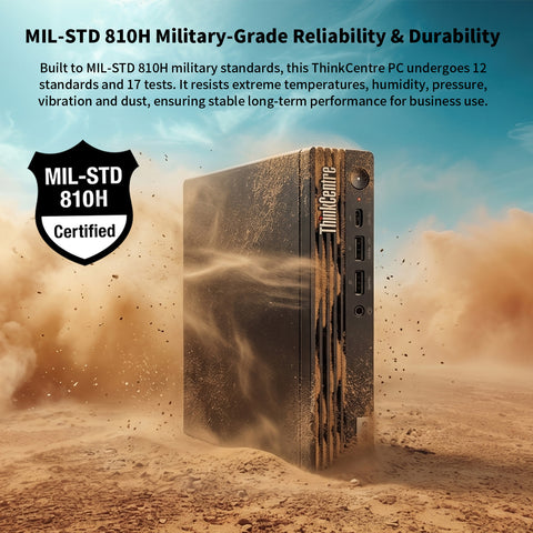 LENOVO ThinkCentre Business MFF Desktop, AMD Ryzen 3 8300GE, AMD Radeon Graphics, 32GB DDR5, 2TB SSD, Win11 Pro, Black