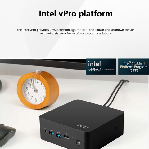 MSI Cubi NUC MFF Desktop Intel Core i5 16GB RAM Intel Iris Xe Graphics 1TB SSD Storage Windows 11 Pro - Black