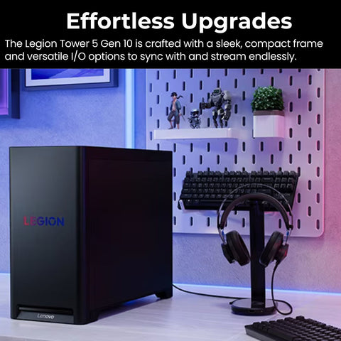LENOVO Legion T5 Tower Desktop Intel Core Ultra 5 16GB RAM NVIDIA GeForce RTX 5060 1TB SSD Storage Windows 11 Home - Black