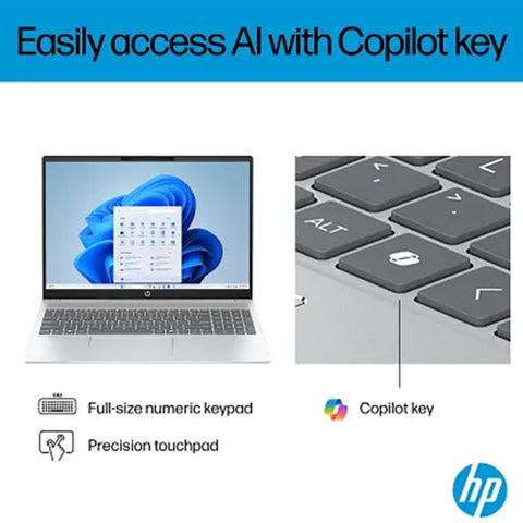 HP OmniBook 5 16 inches Traditional Laptop Intel Core Ultra 7 16GB RAM Intel Graphics 1TB SSD Storage Windows 11 Pro 60Hz - Silver