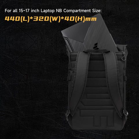backpack for a gaming 17 inch laptop ASUS TUF Gaming VP4700 Backpack, up to 17 inches laptop, with top fold – PCOnline
