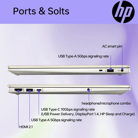 HP Pavilion 15.6" Traditional Laptop Intel Core i7 16GB RAM Intel Iris Xe Graphics 512GB SSD Storage Windows 11 Home 60Hz - Gold