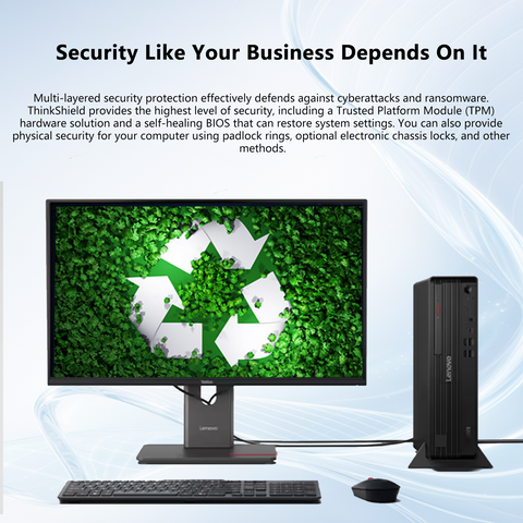 LENOVO ThinkCentre M70s Gen 6 Business Desktop, Intel Core Ultra 5 225, 16GB DDR5, 512GB SSD, Wi-Fi 6, Wired KB & Mouse, Windows 11 Pro, Black