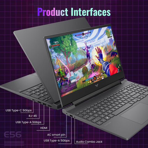 HP Victus 15.6" Traditional Laptop Intel Core i5 16GB RAM NVIDIA GeForce RTX 4050 512GB SSD Storage Windows 11 Home 144Hz - Black