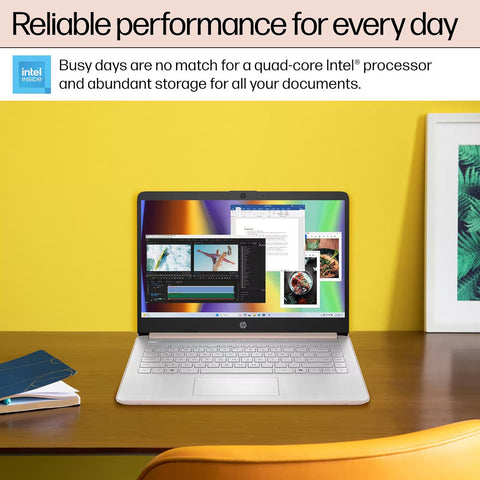 HP Essential 14 inches Traditional Laptop 14 HD Non-touch 60Hz Intel N-Series N150 Intel Graphics 8GB RAM 128GB eMMC Storage Windows 11 Pro - Rose