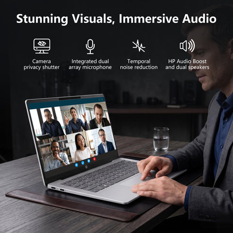 HP OmniBook 5 16 in Traditional Laptop Qualcomm Snapdragon X Plus 32GB RAM Qualcomm Adreno X1-45 1TB SSD Storage Windows 11 Pro Touch 60Hz - Silver