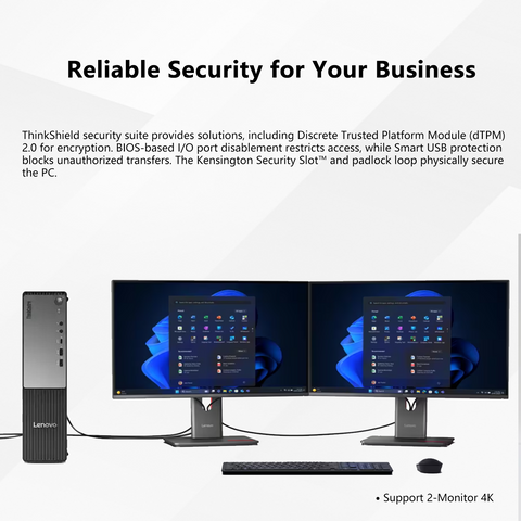 LENOVO ThinkCentre neo 55s SFF Desktop AMD Ryzen 7 32GB RAM AMD Radeon Graphics 1TB SSD Storage Windows 11 Pro - Black