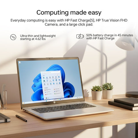 HP Essential 17.3 inches Traditional Laptop Intel Core Ultra 5 32GB RAM Intel Graphics 1TB SSD Storage Windows 11 Pro 60Hz - Rose