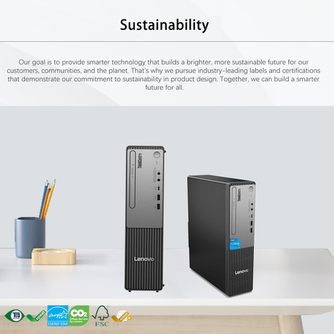 LENOVO ThinkCentre neo 50s SFF Desktop Intel Core i5 8GB RAM Intel UHD Graphics 256GB SSD Storage Windows 11 Pro - Black