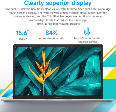 ASUS Vivobook 15 15.6" Traditional Laptop Intel Core i7 16GB RAM Intel Iris Xe Graphics 512GB SSD Storage Windows 11 Home 60Hz - Silver