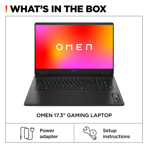 HP Omen 17.3" Traditional Laptop AMD Ryzen 9 16GB RAM NVIDIA GeForce RTX 4060 512GB SSD Storage Windows 11 Home 144Hz - Black