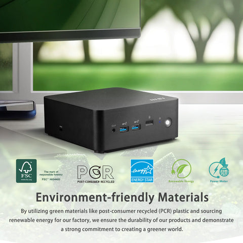 MSI Cubi NUC MFF Desktop Intel Core 7 32GB RAM Intel Graphics 1TB SSD Storage Windows 11 Home - Black