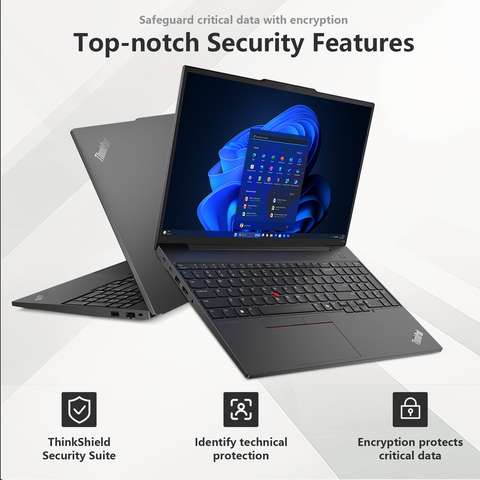 LENOVO ThinkPad E16 16 inches Traditional Laptop AMD Ryzen 7 32GB RAM AMD Radeon Graphics 2TB SSD Storage Windows 11 Pro 60Hz - Black