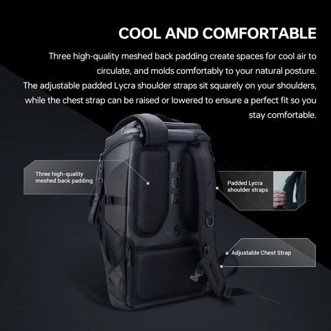 ASUS ROG RANGER BP2701 Gaming backpack, up to 17.3 laptop storage, Built-in luggage strap, Designed for Daily Convenience