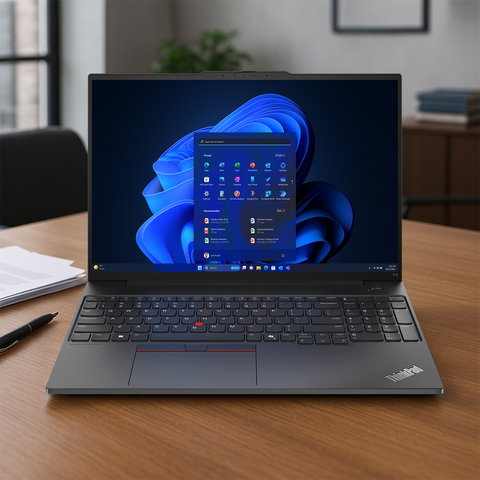 LENOVO ThinkPad E16 16 inches Traditional Laptop AMD Ryzen 7 16GB RAM AMD Radeon Graphics 512GB SSD Storage Windows 11 Pro 60Hz - Black