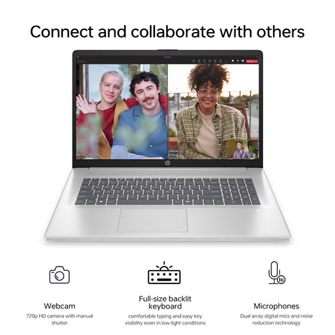 HP Essential 17.3 inches Traditional Laptop Intel Core Ultra 5 64GB RAM Intel Graphics 2TB SSD Storage Windows 11 Pro 60Hz - Rose