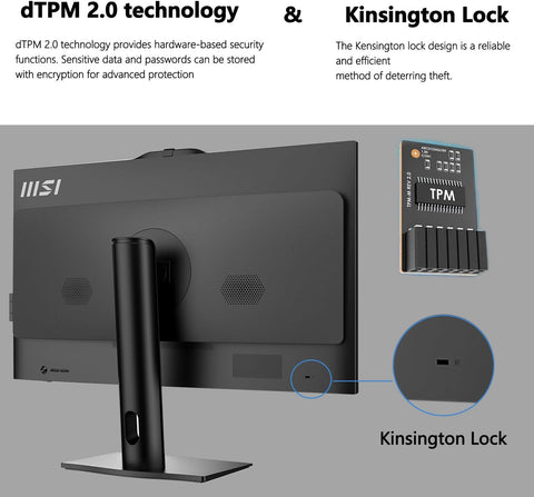 MSI PRO AP272P 27" All-in-One Intel Core i7 16GB RAM Intel UHD Graphics 1TB SSD Storage Windows 11 Home 100Hz - Black