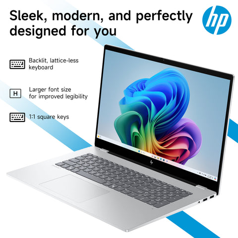 HP OmniBook 7 17.3" Traditional Laptop Intel Core Ultra 7 16GB RAM Intel Arc 140V 512GB SSD Storage Windows 11 Home 60Hz - Silver